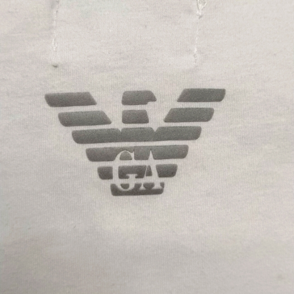 Emporio Armani EA7 small white long sleeves tee-shirt for men logo - Picture 5 of 7